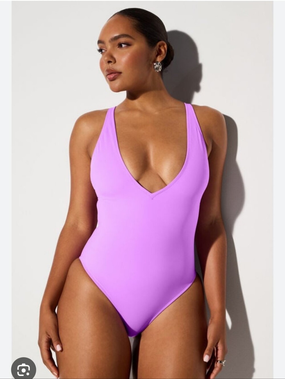 Fabletics Shaping Swim Plunge One Piece Sz M NWT
